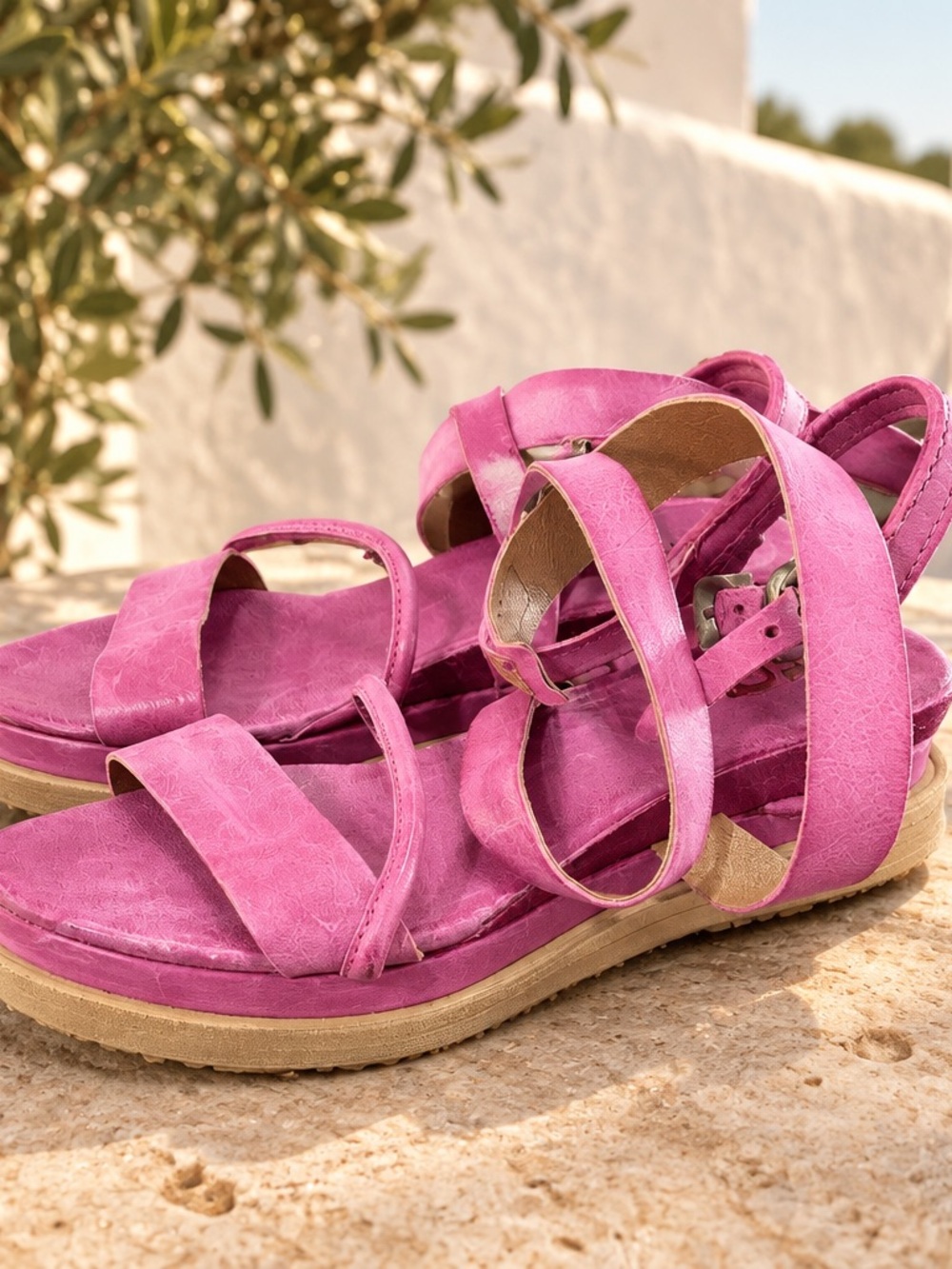 AS98 Fushia Pink Labo Strappy platform Sandal size 39